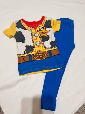 Disney Sheriff Costume Pajama Set - Blue, Yellow, Red